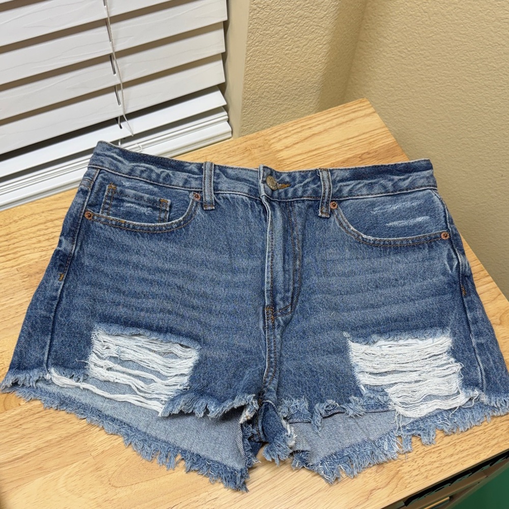 Denim Distressed Women Shorts